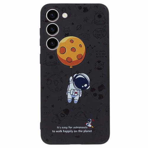Soft TPU Case for Samsung Galaxy S23+ Cartoon Astronaut Pattern Precise Cutout Phone Cover - Style A - 1