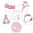 For iPhone 15 Plus TPU Case Quicksand Design Phone Cover with Lanyard - Pink / Pentagrams - 5