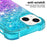 For iPhone 15 TPU Case Gradient Quicksand Phone Back Cover - Sky Blue+Purple - 3