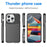 Thunder Series For iPhone 15 Pro Max Twill Texture Anti-scratch Cover Thicken TPU Phone Case - Black - 7