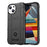 For iPhone 15 Soft TPU Phone Case Square Grid Texture Shockproof Phone Cover - Black - 1