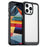 For iPhone 15 Pro Max Back Cover TPU+Acrylic Mobile Phone Clear Protective Case - Black - 1