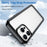 For iPhone 15 Pro Max Back Cover TPU+Acrylic Mobile Phone Clear Protective Case - Black - 2