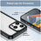 For iPhone 15 Pro Max Back Cover TPU+Acrylic Mobile Phone Clear Protective Case - Black - 5