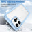 For iPhone 15 Pro TPU+Acrylic Shockproof Mobile Phone Back Cover Clear Protective Case - Blue - 2