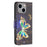 For iPhone 15 Plus Wallet PU Leather Phone Case Pattern Printing Stand Protective Phone Cover - Jewelry Butterfly - 7