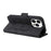 BETOPNICE 001 For iPhone 15 Pro Max Cell Phone Case Shockproof PU Leather Stand Cover Wallet - Black - 4
