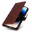 For iPhone 15 Pro Wallet Phone Case Anti-Scratch PU Leather Calf Texture Flip Stand Phone Shell Cover - Brown - 5