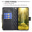 BINFEN COLOR BF Style-15 For iPhone 15 Wallet Phone Stand Shell Flip Case Zipper Pocket Leather Cover - Black - 3