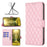 BINFEN COLOR BF Style-14 for iPhone 15 Anti-Scratch Cell Phone Shell Imprinted Stand Leather Wallet Smartphone Cover - Pink - 7