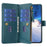 BF Style-19 For iPhone 15 Pro Zipper Pocket PU Leather Case Wallet Stand Phone Cover - Green - 2