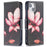 Pattern Printing Wallet Phone Case for iPhone 15 , Stand PU Leather +TPU Phone Cover - Pink Flower - 1