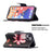 Pattern Printing Wallet Phone Case for iPhone 15 , Stand PU Leather +TPU Phone Cover - Pink Flower - 3