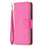 For iPhone 15 Pro Max Wallet Case with Wrist Strap Litchi Texture Leather Phone Stand Cover - Rose - 7