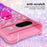 For Google Pixel 8 TPU Case with Kickstand Gradiant Quicksand Shockproof Cover - Pink+Purple - 4