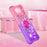 For Google Pixel 8 TPU Case with Kickstand Gradiant Quicksand Shockproof Cover - Pink+Purple - 7