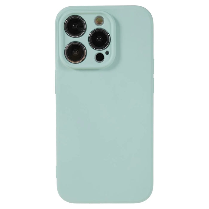 Candy Color Shell for iPhone 15 Pro Max Soft TPU Phone Case Fiber Lining Rubberized Phone Cover - Baby Blue - 3