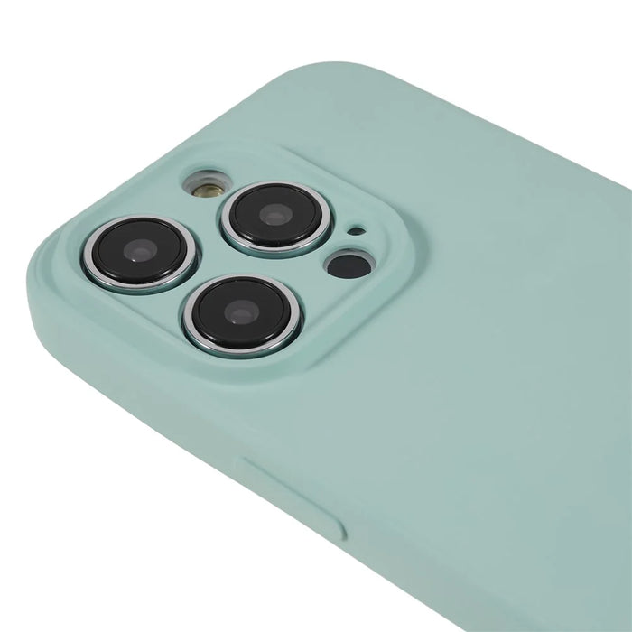 Candy Color Shell for iPhone 15 Pro Max Soft TPU Phone Case Fiber Lining Rubberized Phone Cover - Baby Blue - 6