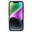 Fiber Lining Shell for iPhone 15 Candy Color Anti-Drop TPU Phone Case Rubberized Phone Cover - Black - 3