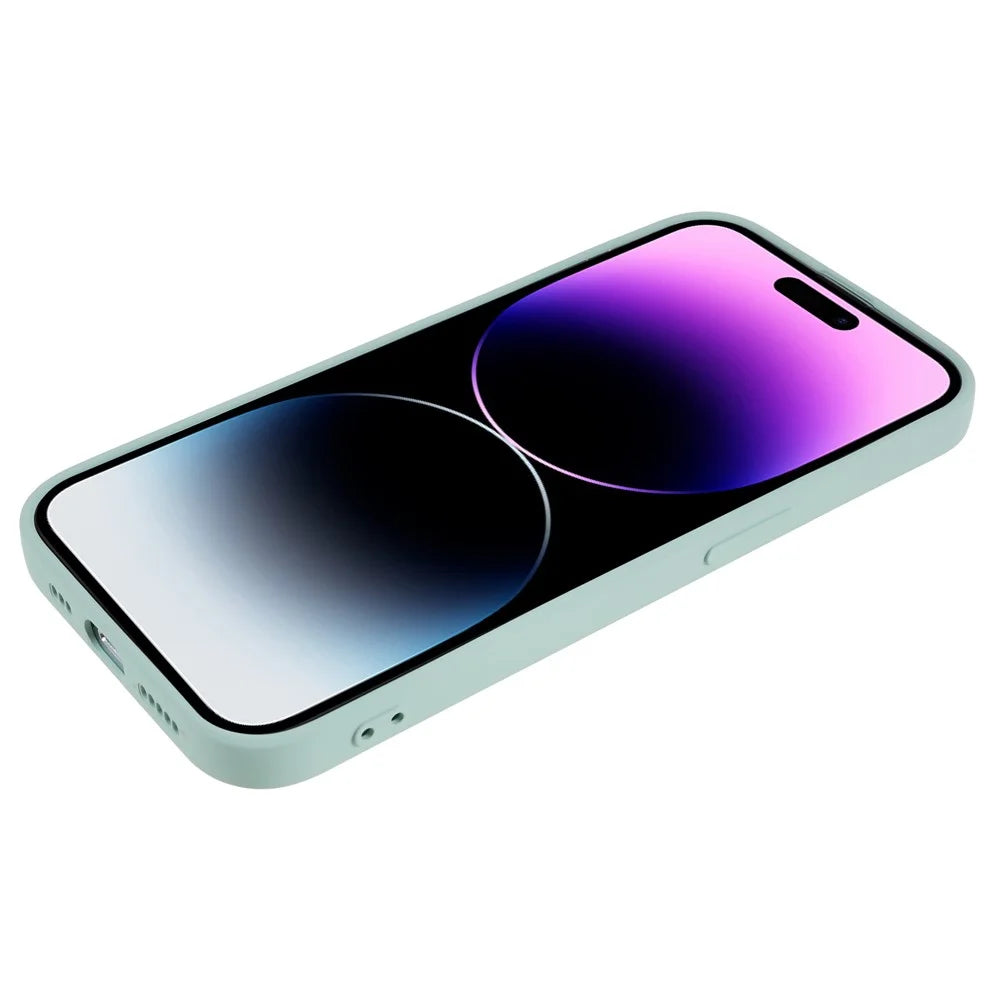 Rubberized Candy Color Shell for iPhone 15 Pro Soft TPU + Fiber Lining Phone Case Phone Cover - Baby Blue - 5