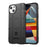 For iPhone 15 Plus Shockproof Square Grid Texture TPU Phone Case Back Cover - Black - 2