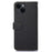 KHAZNEH Shockproof Leather Case for iPhone 15 Plus , Stand Wallet Phone Cover RFID Blocking Litchi Texture Shell - Black - 7