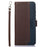 KHAZNEH For iPhone 15 Pro Anti-Scratch RFID Blocking Leather Case Stand Wallet Litchi Texture Phone Cover - Brown - 6