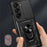 For Samsung Galaxy Z Fold5 5G Kickstand Phone Cover PC+TPU Case with Slide Lens Protector - Black - 5