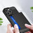 PC + TPU Phone Cover for iPhone 15 , Sliding Card Holder Anti-scratch Back Case - Black - 2