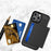 PC + TPU Phone Cover for iPhone 15 , Sliding Card Holder Anti-scratch Back Case - Black - 4