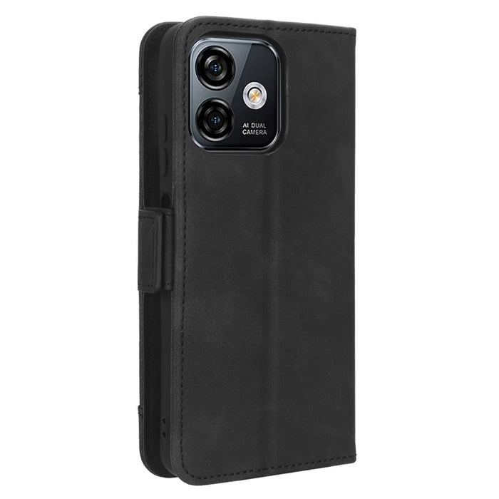 For Ulefone Note 16 Pro PU Leather Case Phone Wallet Multiple Card Slots Stand Cover - Black - 7
