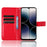 For Ulefone Note 16 Pro Folio Flip Phone Case Crazy Horse Texture PU Leather Stand Wallet Cover - Red - 2