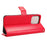 For Ulefone Note 16 Pro Folio Flip Phone Case Crazy Horse Texture PU Leather Stand Wallet Cover - Red - 3