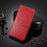 For Ulefone Note 16 Pro Folio Flip Phone Case Crazy Horse Texture PU Leather Stand Wallet Cover - Red - 4