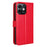 For Ulefone Note 16 Pro Folio Flip Phone Case Crazy Horse Texture PU Leather Stand Wallet Cover - Red - 7