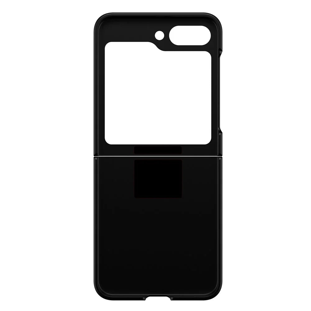 For Samsung Galaxy Z Flip5 5G Hard PC Phone Case Anti-scratch Cover with D-Shape Ring Holder - Black - 5