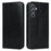 Stand Wallet for Samsung Galaxy A54 5G Crazy Horse Texture Genuine Cow Leather Cover Phone Case - Black - 1