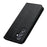 Stand Wallet for Samsung Galaxy A54 5G Crazy Horse Texture Genuine Cow Leather Cover Phone Case - Black - 5