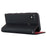 Wallet Cover for Kyocera Digno SX3 KYG02 Litchi Texture Genuine Cow Leather Phone Stand Case with Strap - Black - 3