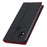 Wallet Cover for Kyocera Digno SX3 KYG02 Litchi Texture Genuine Cow Leather Phone Stand Case with Strap - Black - 5