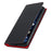 Wallet Cover for Kyocera Digno SX3 KYG02 Litchi Texture Genuine Cow Leather Phone Stand Case with Strap - Black - 6
