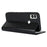 For Kyocera Android One S10 / One S9 Fall Proof Phone Case Crazy Horse Texture Genuine Cow Leather Stand Wallet Cover - Black - 3