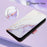 For iPhone 15 Plus Case with Strap Marble Pattern Leather Phone Cover Card Holder - White+Purple LS006 - 5