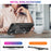 For iPhone 15 Pro Max Phone Case PC+TPU Kickstand Cover with Built-in Magnetic Holder Metal Sheet - Black - 3