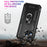 For iPhone 15 Pro Max Phone Case PC+TPU Kickstand Cover with Built-in Magnetic Holder Metal Sheet - Black - 4