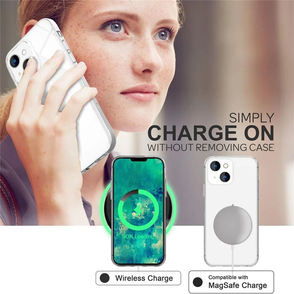 Anti-fingerprint Transparent TPU Case for iPhone 15 , Anti-scratch Protective Phone Cover - 5