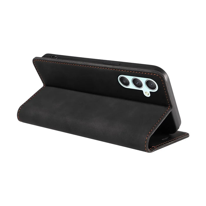 BETOPNICE 003 For Samsung Galaxy A34 5G Wallet RFID Blocking Phone Stand Cover Shockproof PU Leather Case - Black - 4