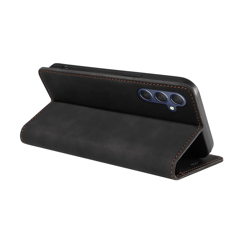 BETOPNICE 003 For Samsung Galaxy M54 5G / F54 5G Shockproof PU Leather Cell Phone Case Wallet RFID Blocking Phone Stand Cover - Black - 4
