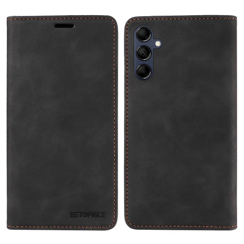 BETOPNICE 003 RFID Blocking Phone Cover For Samsung Galaxy F14 5G / M14 5G , PU Leather Stand Wallet Mobile Phone Case - Black - 1