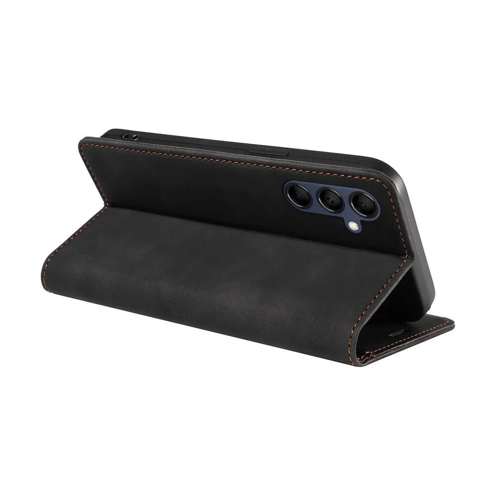 BETOPNICE 003 RFID Blocking Phone Cover For Samsung Galaxy F14 5G / M14 5G , PU Leather Stand Wallet Mobile Phone Case - Black - 4